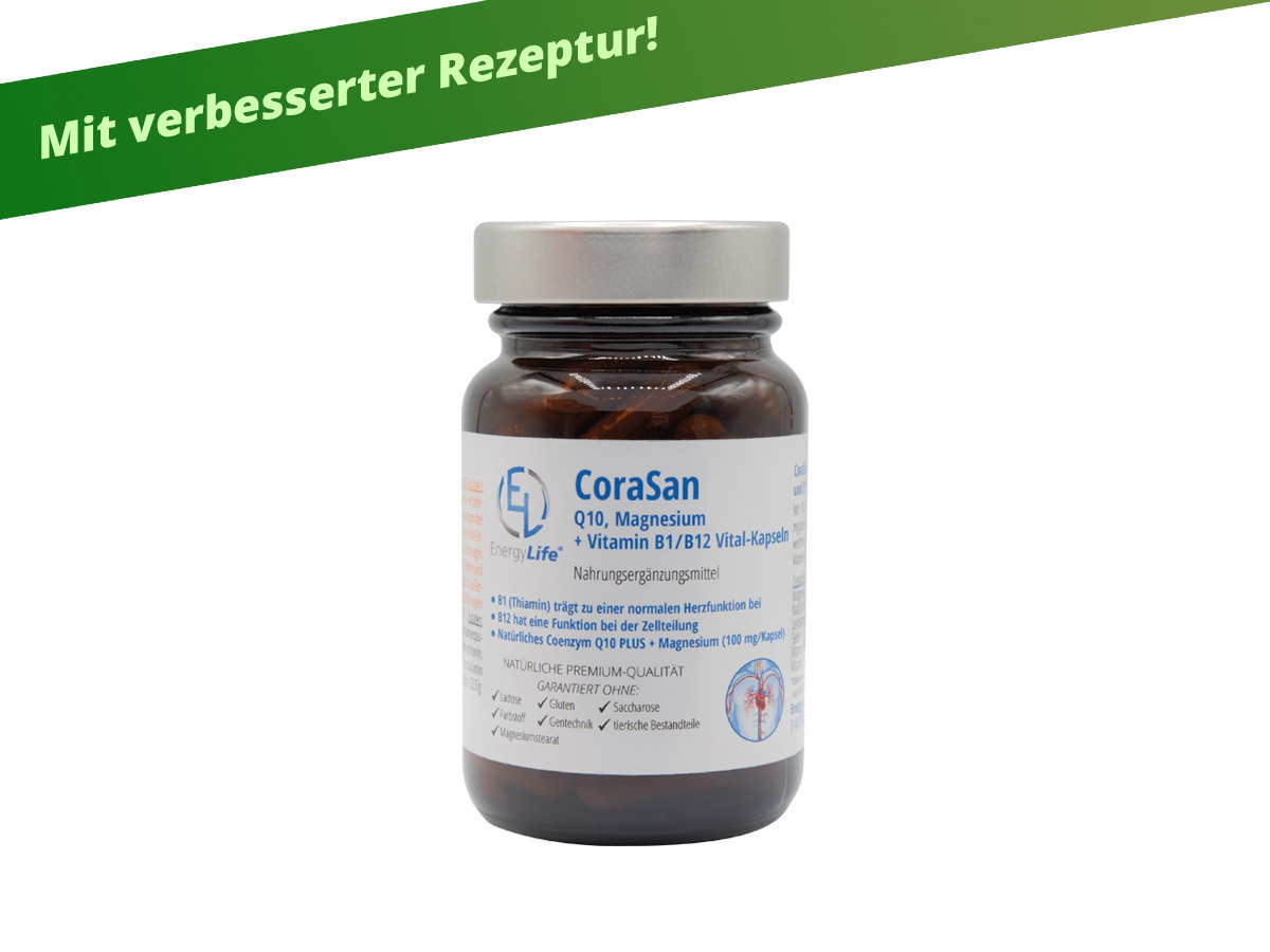 CoraSan Q10, Magnesium + Vitamin B1/12 Vital-Kapseln, 1-Monatspackung - ###GRP_DESCRIPTION###